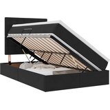 s madracem i skladištem Crna 120 x 200 cm Baršun | shoptok.hr