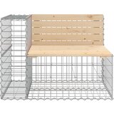  Vrtna klupa s gabionskim dizajnom 92 x 71 x 65,5 cm od borovine | shoptok.hr