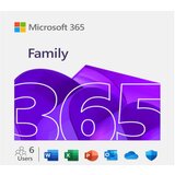 Microsoft Licenca Retail 365 Family FY25H2 /32bit/64bit/English/6 korisnika/1 godina | ePonuda.com