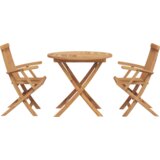 vidaXL 3-dijelni Sklopivi Vrtni Bistro Set od Čvrstog Drva Akacije | shoptok.hr