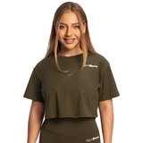 GymBeam Women‘s Limitless Cropped T-Shirt Espresso | ePonuda.com