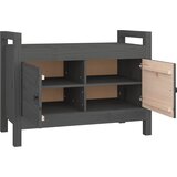  Klupa za hodnik siva 80 x 40 x 60 cm od masivne borovine | shoptok.hr