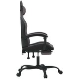  Vrtljiv gaming stol z oporo za noge črno in zeleno um. usnje, (21377886) | Shoptok.si