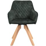 Livetastic Naslanjač Samt, Temno Zelena, Vrtljivo | Shoptok.si