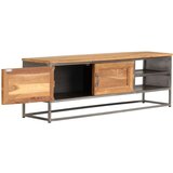 In TV omarica iz reciklirane tikovine in jekla 120x30x40 cm | Shoptok.si