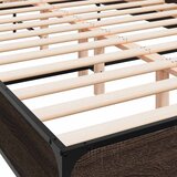  Okvir za krevet smeđi hrast 150x200cm konstruirano drvo i metal | Eponuda.com