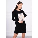 Kesi Dress with graphics 3D with pearls black | Shoptok.si