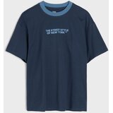 Sinsay Predimenzionirana pamučna majica kratkih rukava s natpisom | shoptok.hr