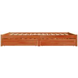  Konstrukcija postelje s predalom Voskast rjav 150 x 200 cm, (5000142043) | Shoptok.si