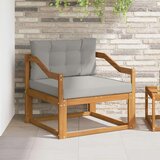  Srednja sofa za van Čvrsto drvo akacije Prirodna - Prirodna i svijetlo siva Nagnuto | shoptok.hr