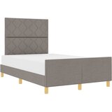  Krevetna konstrukcija Sivo-smeđa 120 x 190 cm tkanina | shoptok.hr