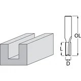 Makita dvorezno ravno glodalo za utore 6x16x48 mm D-47503