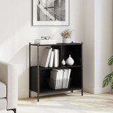  Regal za knjige crni 72 x 28 x 77,5 cm od konstruiranog drva | shoptok.hr
