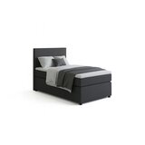 MID.YOU BOXSPRING POSTELJA 90 cm x 200 cm , tekstil, leseni material antracit | Shoptok.si