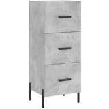 vidaXL Visoka omara betonsko siva 34,5x34x180 cm inženirski les | Shoptok.si