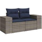  Vrtna garnitura - 6-dijelni set vrtnih sofa od poliratana s jastucima sivi - Siva sa spremištem 1 | shoptok.hr