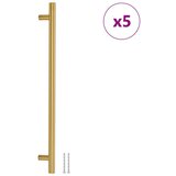  Ručke za ormarić 5 kom zlatne 320 mm od nehrđajućeg čelika | shoptok.hr