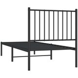 Metalni okvir za krevet s uzglavljem crni 80x200 cm | shoptok.hr