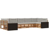  Set vanjskih sofa 7 kom. Prirodna i svjetlosiva | shoptok.hr