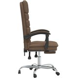  Masažni pisarniški stol rjavo blago, (20669192) | Shoptok.si