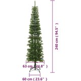  Umjetno usko božićno drvce sa stalkom 240 cm PE | Eponuda.com