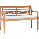 BATAVIA klupa s jastucima 120 cm tikovina | shoptok.hr