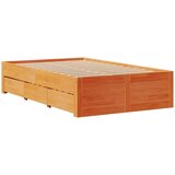  Posteljni okvir brez vzmetnice s predali 135x190 cm borovina, (21609880) | Shoptok.si
