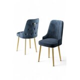 Hanah home Newa set stolica, 46x94x46 cm, 2 dijela, zlatno-plava boja | Eponuda.ba