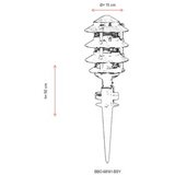 Opviq Vanjska zidna lampa BBO-68161-BSY, 50 cm, IP65, E27, Crna | Eponuda.ba