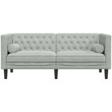  Dvosjed Chesterfield s jastučićima svijetlosivi baršunasti | shoptok.hr