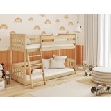Drveni dečiji krevet na sprat kevin - svetlo drvo - 190*90 cm Cene