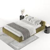 Maison de Rêve Tamno zeleni tapecirani bračni krevet s prostorom za odlaganje s podnicom 200x200 cm Solvo – | shoptok.hr