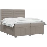  Boxspring krevet s madracem Sivosmeđa 200 x 200 cm Tkanina - Sivosmeđa 200 x 200 cm Dizajn linija | shoptok.hr