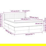  Krevet s oprugama i madracem crni 140 x 190 cm od tkanine | shoptok.hr