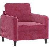  Fotelja s tabureom crvena boja vina 60 cm baršunasta | shoptok.hr