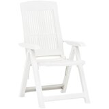 Maison Chic Nastavljivi vrtni stoli - Stol za vrt 2 kosa plastika bele barve JS60, (21878804) | Shoptok.si