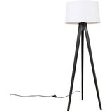 QAZQA Stativ črn s platnenim senčnikom beli 45 cm - Stativ Classic | Shoptok.si