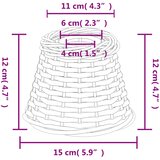  Sjenilo za stropnu svjetiljku bijelo Ø 15 x 12 cm od pruća | Eponuda.com