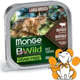 Monge Bwild Grain Free Cat Adult Paté Buffalo 100g,Pašteta Za Mačke Velikih Rasa