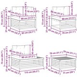  Zunanja garnitura za sedenje 7 Kos Naravna in svetlo siva, (5000271323) | Shoptok.si