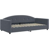  Izvlečna dnevna postelja s predali temno siva 100x200 cm žamet, (20936440) | Shoptok.si