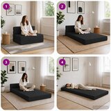 SOFA na razvlačenje Crna 70 x 72 x 60 cm Tkanina | Eponuda.com
