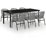  7-dijelni vrtni blagovaonski set sivi | shoptok.hr