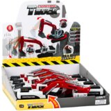 Bager gusjeničar s metalnom žlicom 26 cm - crveno/bijeli | Shoptok.si