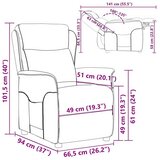  Naslonjač Crna 66.5 x 94 x 101.5 cm Poliester | shoptok.hr