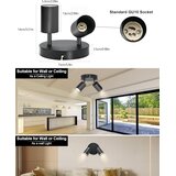 BOYIR LED stropna svetilka z 2 nastavljivima reflektorjema GU10 | Shoptok.si