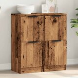  Komoda 2 kom staro drvo 30x30x70 cm konstruirano drvo Smeđa | Shoptok.si