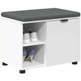  Klupa za hodnik s jastukom Jednobojno Bijelo 60 x 38 x 46 cm | shoptok.hr