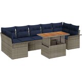  Vrtna sedežna garnitura s shranjevanjem 8 pcs Siva Poly ratan, (5000022018) | Shoptok.si