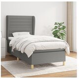  Krevet s oprugama i madracem tamnosivi 90x200 cm od tkanine | shoptok.hr